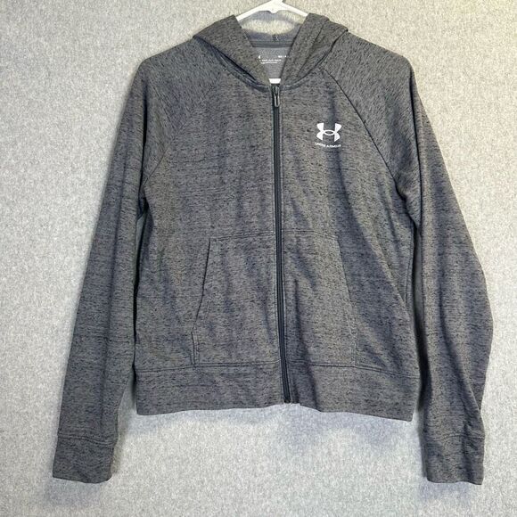 Under Armour zip up hoodie womens small gray athletic athleisure gorpcore - Picture 1 of 7